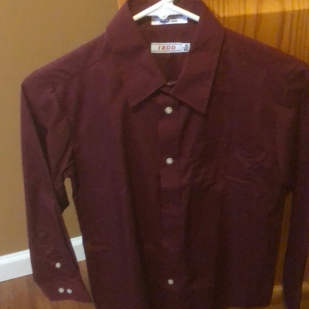 Boys maroon dress shirt